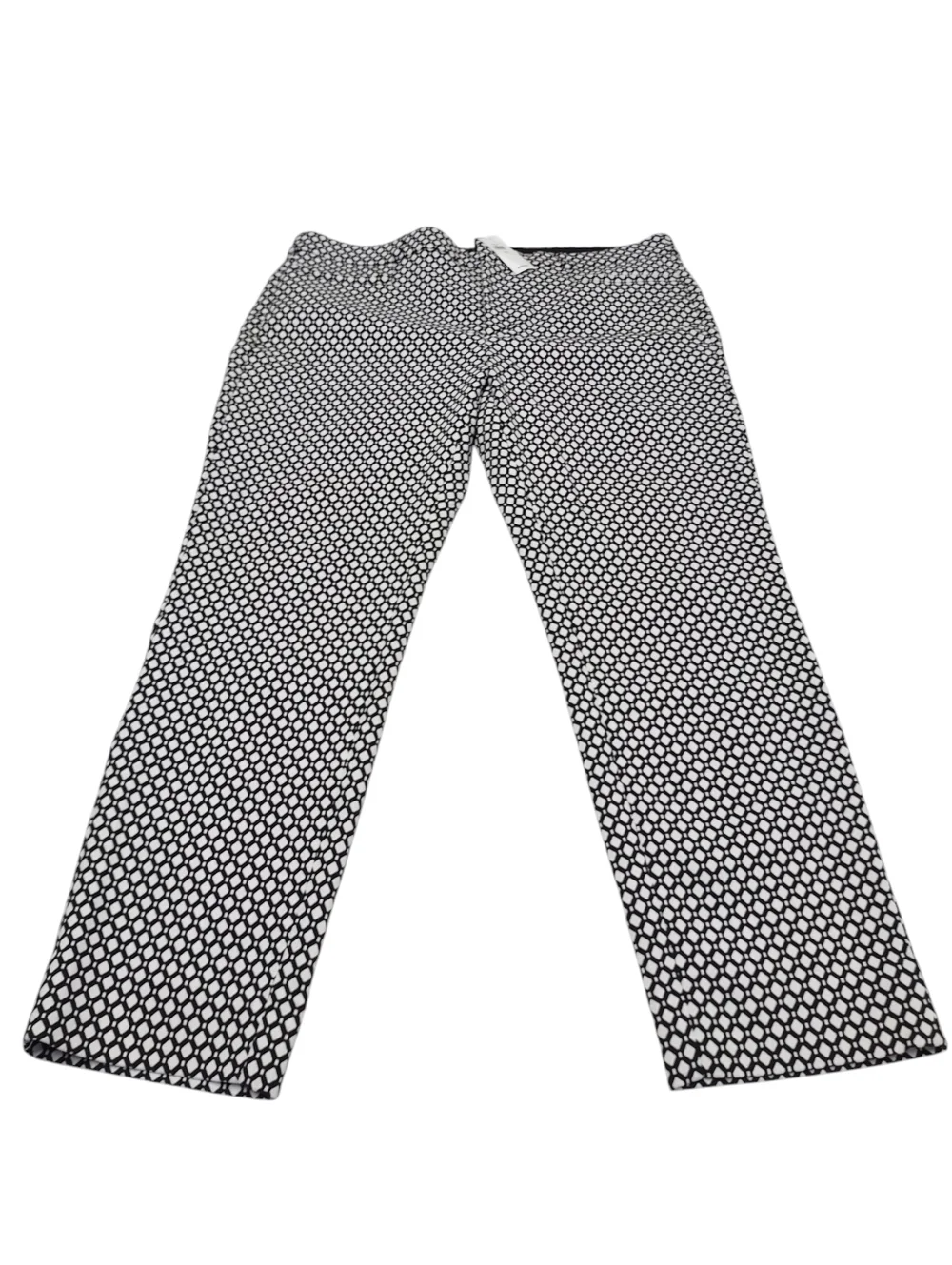 Banana Republic Sloan Crop Pants Women's Size 12 Black White Geometric Print NWT - Picture 4 of 7